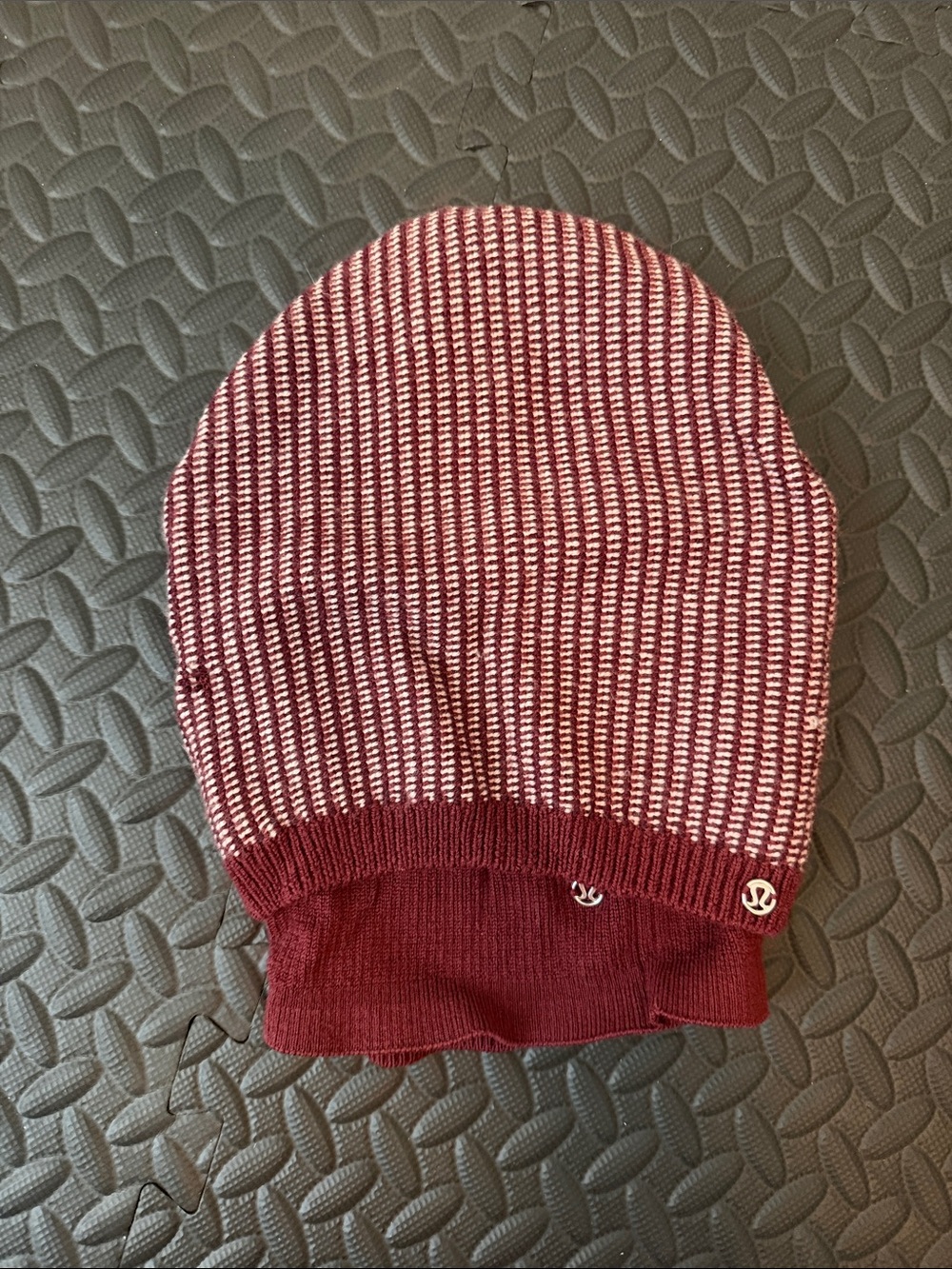 lululemon athletica Maroon and White Knit Beanie